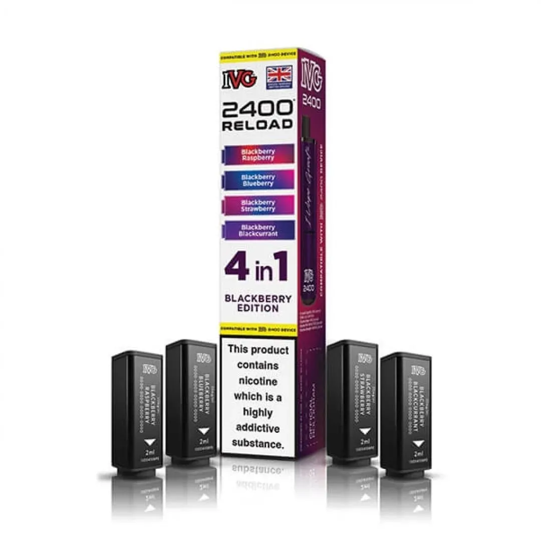 Buy IVG 2400 Reload 4-in-1 Prefilled Pods Online - £7.49