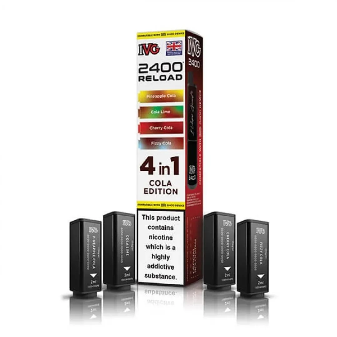 Buy IVG 2400 Reload 4-in-1 Prefilled Pods Online - £7.49