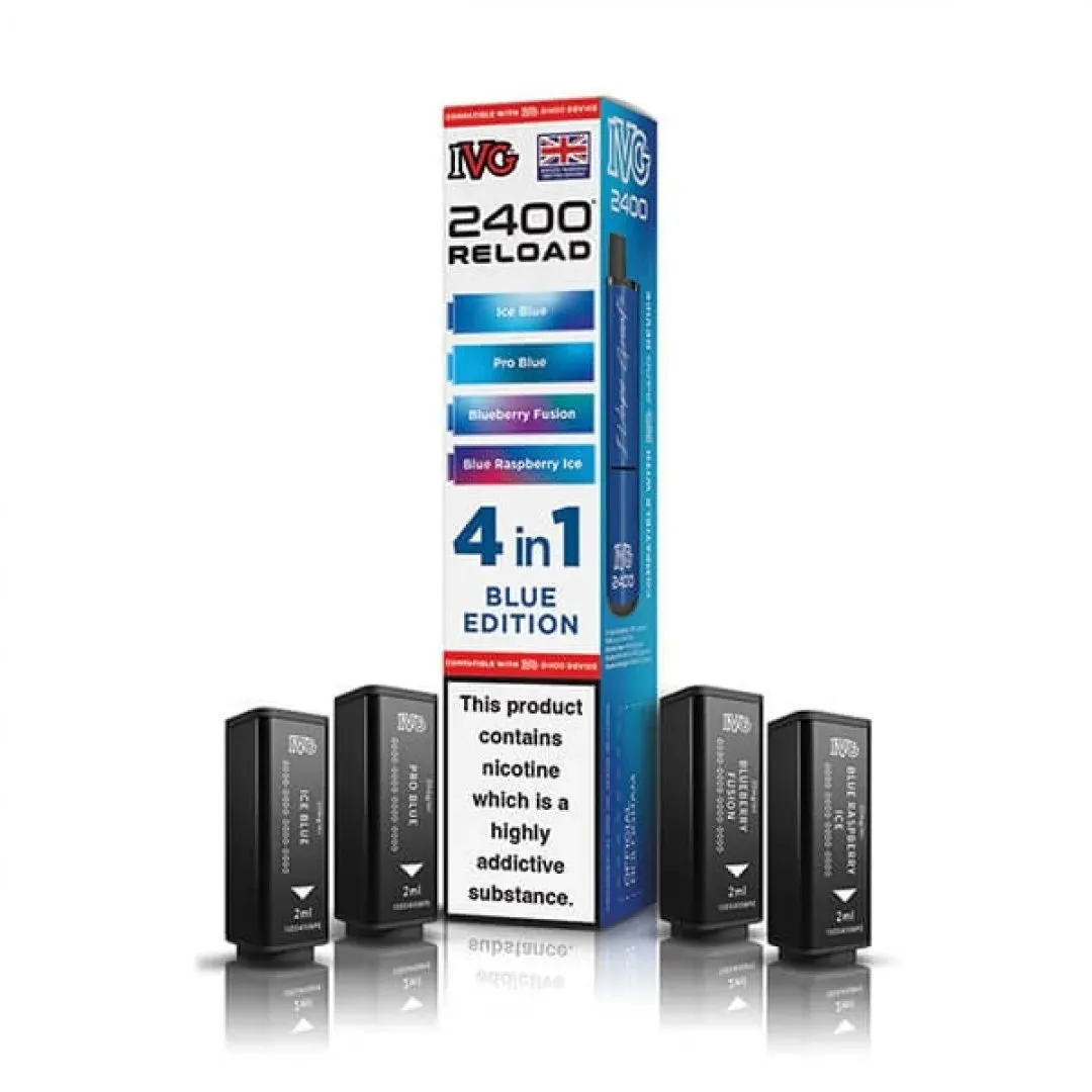 Buy IVG 2400 Reload 4-in-1 Prefilled Pods Online - £7.49