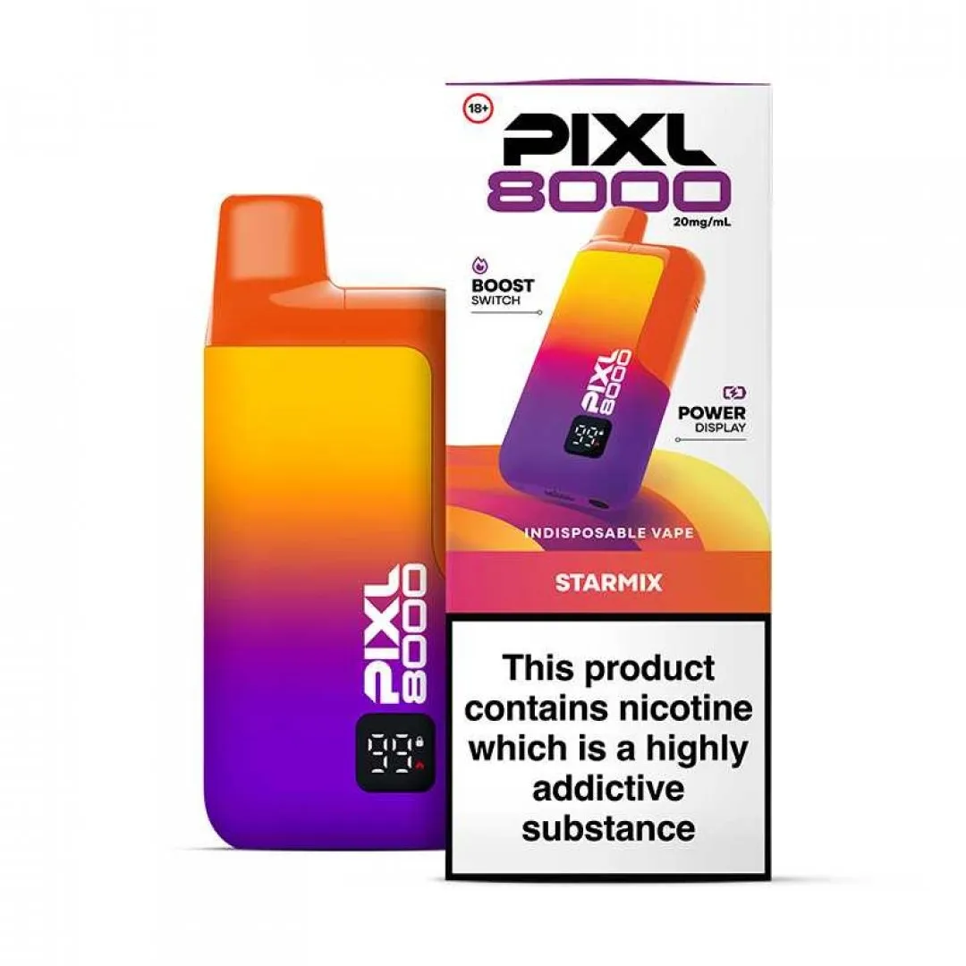 Pixl 8000 Prefilled Vape Kit | 30+ Flavours | £8.80
