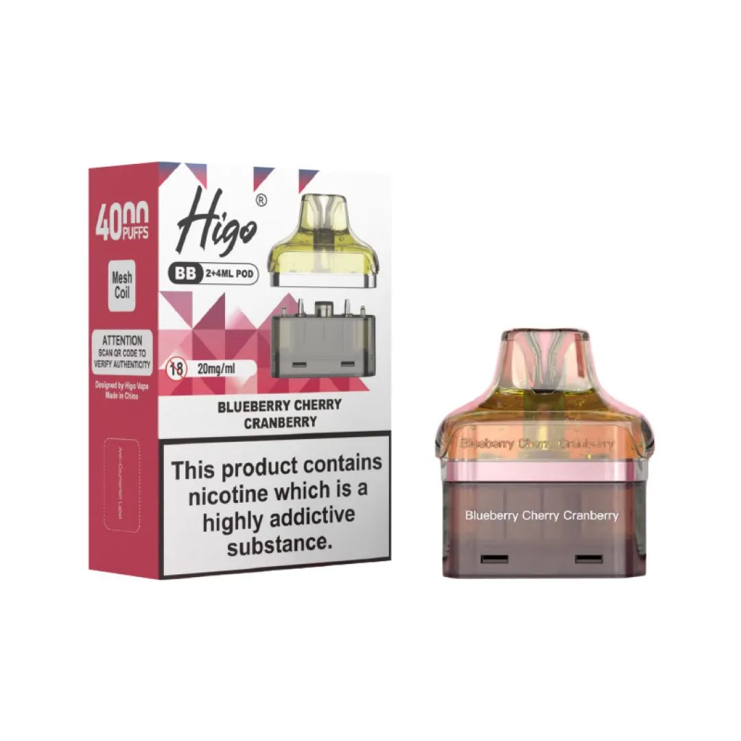 Higo BB 4000 Prefilled Pods | Shop Refill Pods | Just £5.79
