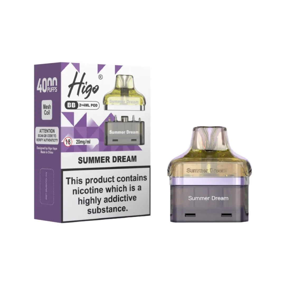 Higo BB 4000 Prefilled Pods | Shop Refill Pods | Just £5.79