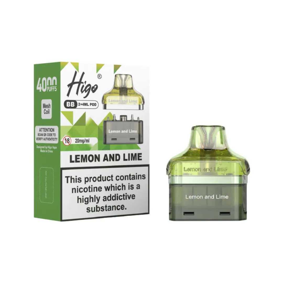 Higo BB 4000 Prefilled Pods | Shop Refill Pods | Just £5.79