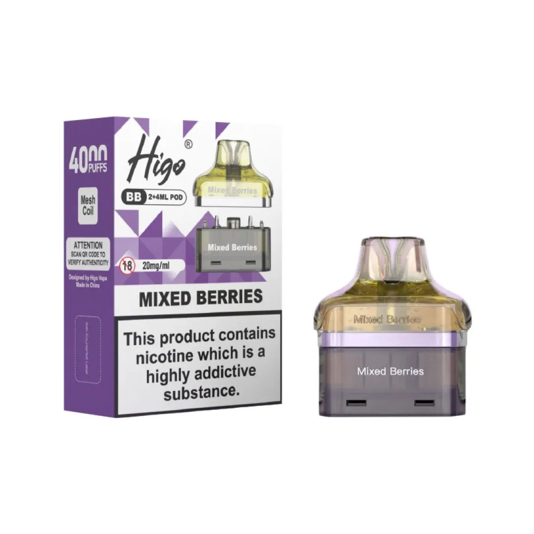 Higo BB 4000 Prefilled Pods | Shop Refill Pods | Just £5.79