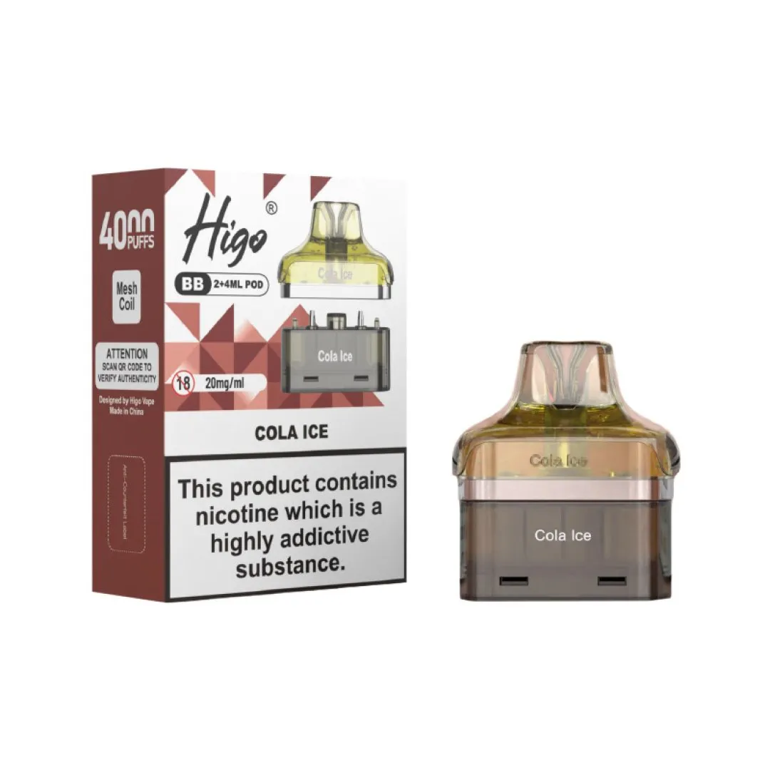 Higo BB 4000 Prefilled Pods | Shop Refill Pods | Just £5.79