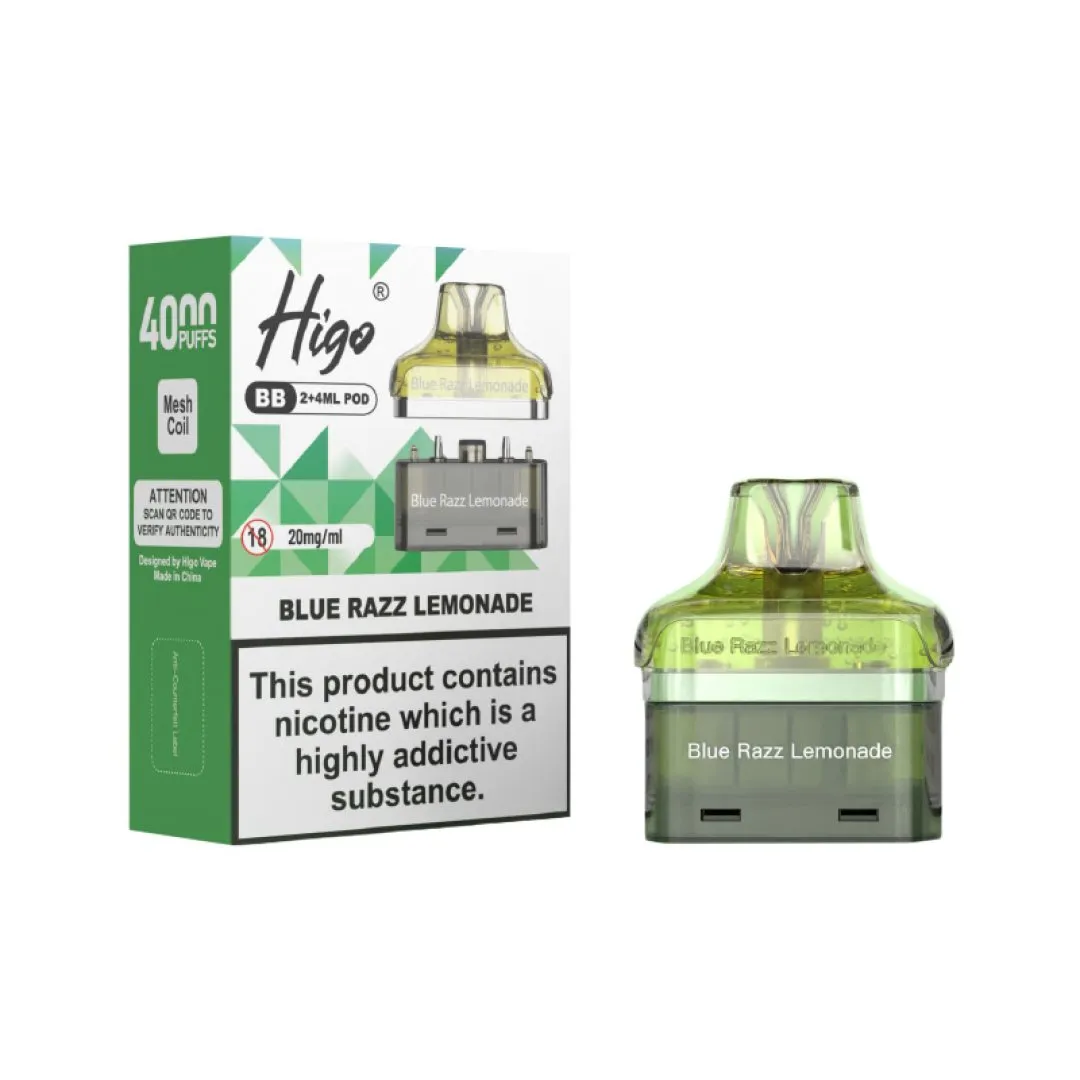 Higo BB 4000 Prefilled Pods | Shop Refill Pods | Just £5.79