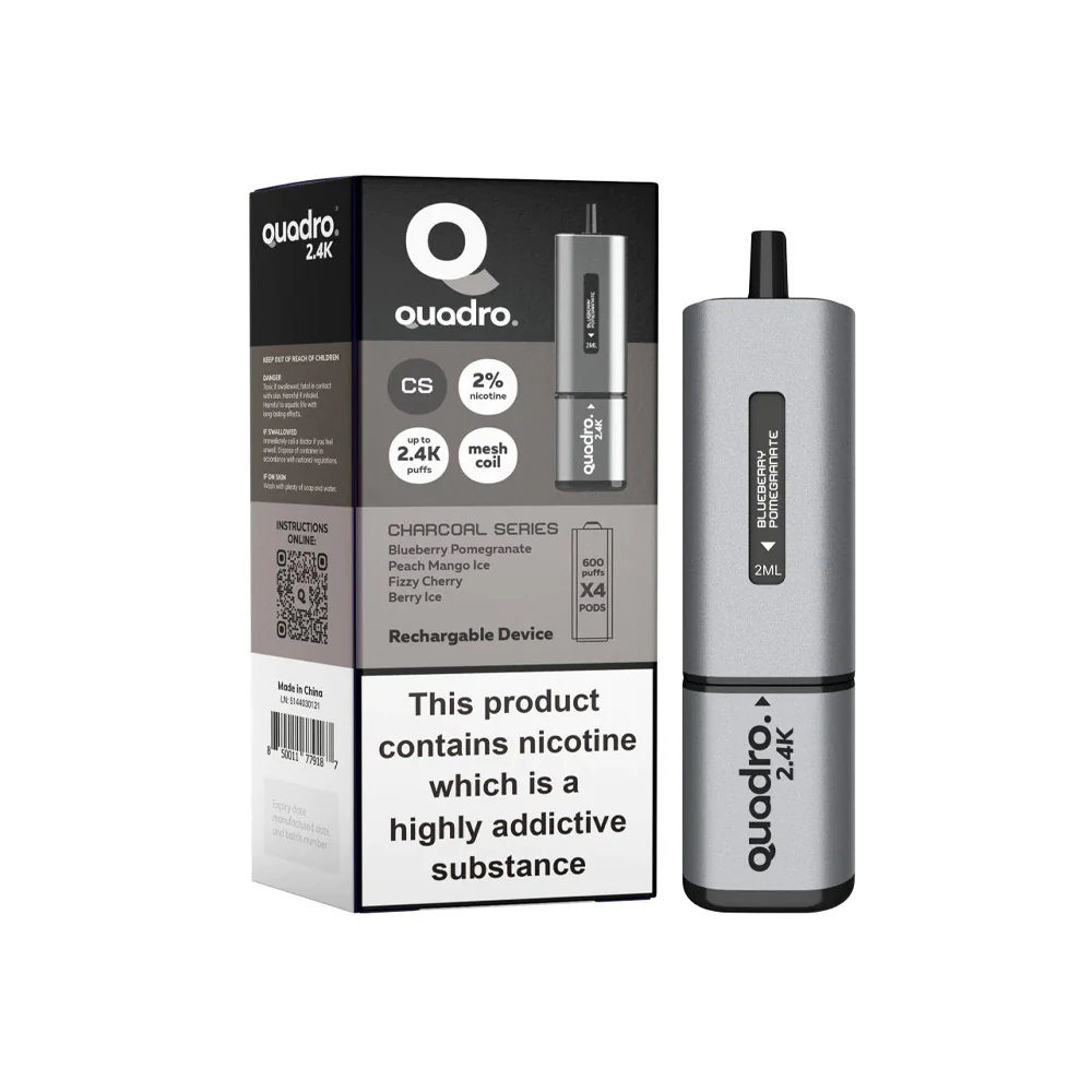 Quadro 4 in 1 2400 Puffs Prefilled Vape Kit - £6.79