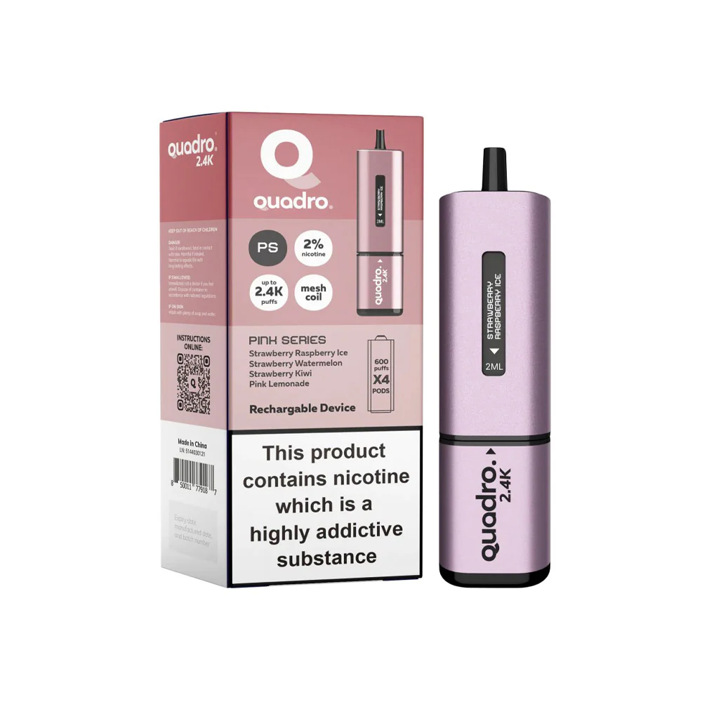 Quadro 4 in 1 2400 Puffs Prefilled Vape Kit - £6.79
