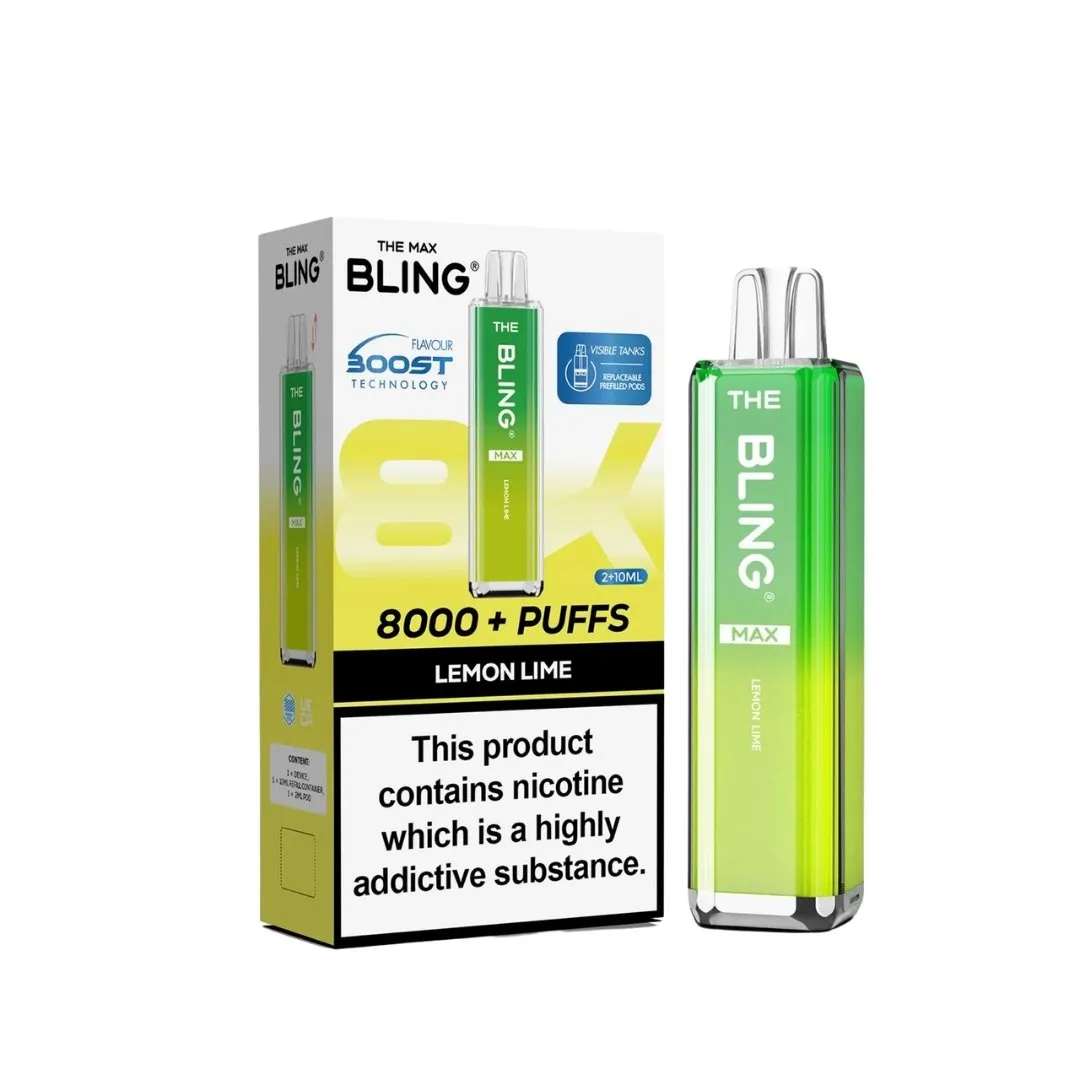 The Crystal Bling Max 8K Puffs Prefilled Kit - £8.29 Only