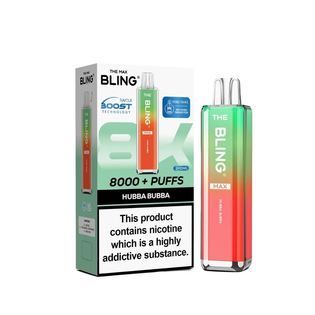 The Crystal Bling Max 8K Puffs Prefilled Kit - £8.29 Only