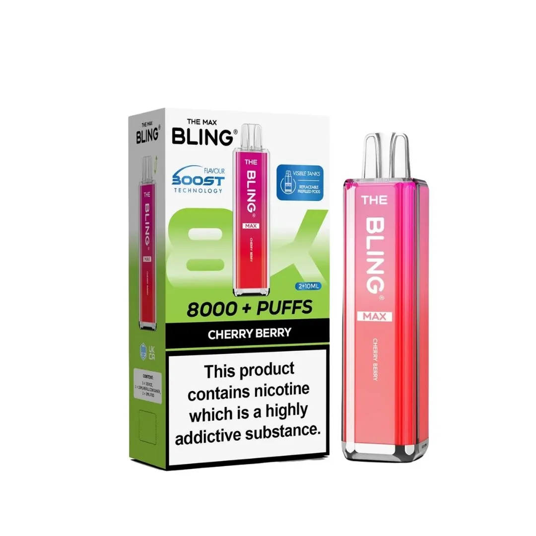 The Crystal Bling Max 8K Puffs Prefilled Kit - £8.29 Only
