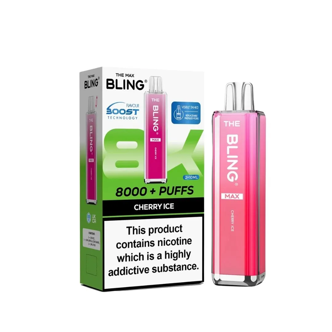 The Crystal Bling Max 8K Puffs Prefilled Kit - £8.29 Only