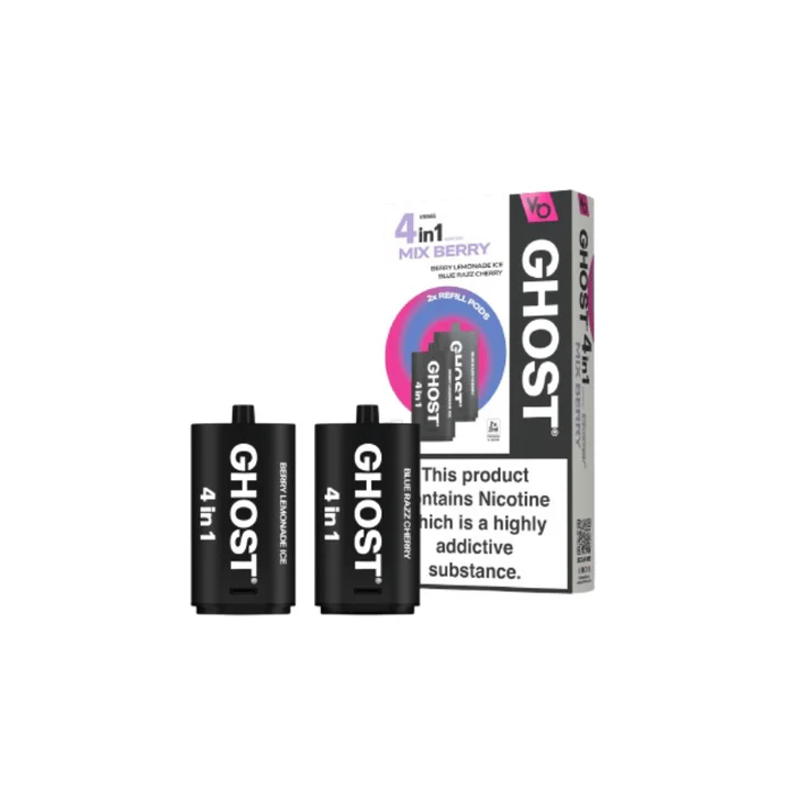 Vapes Bars Ghost 4-in-1 Prefilled Pods | Any 4 for £18