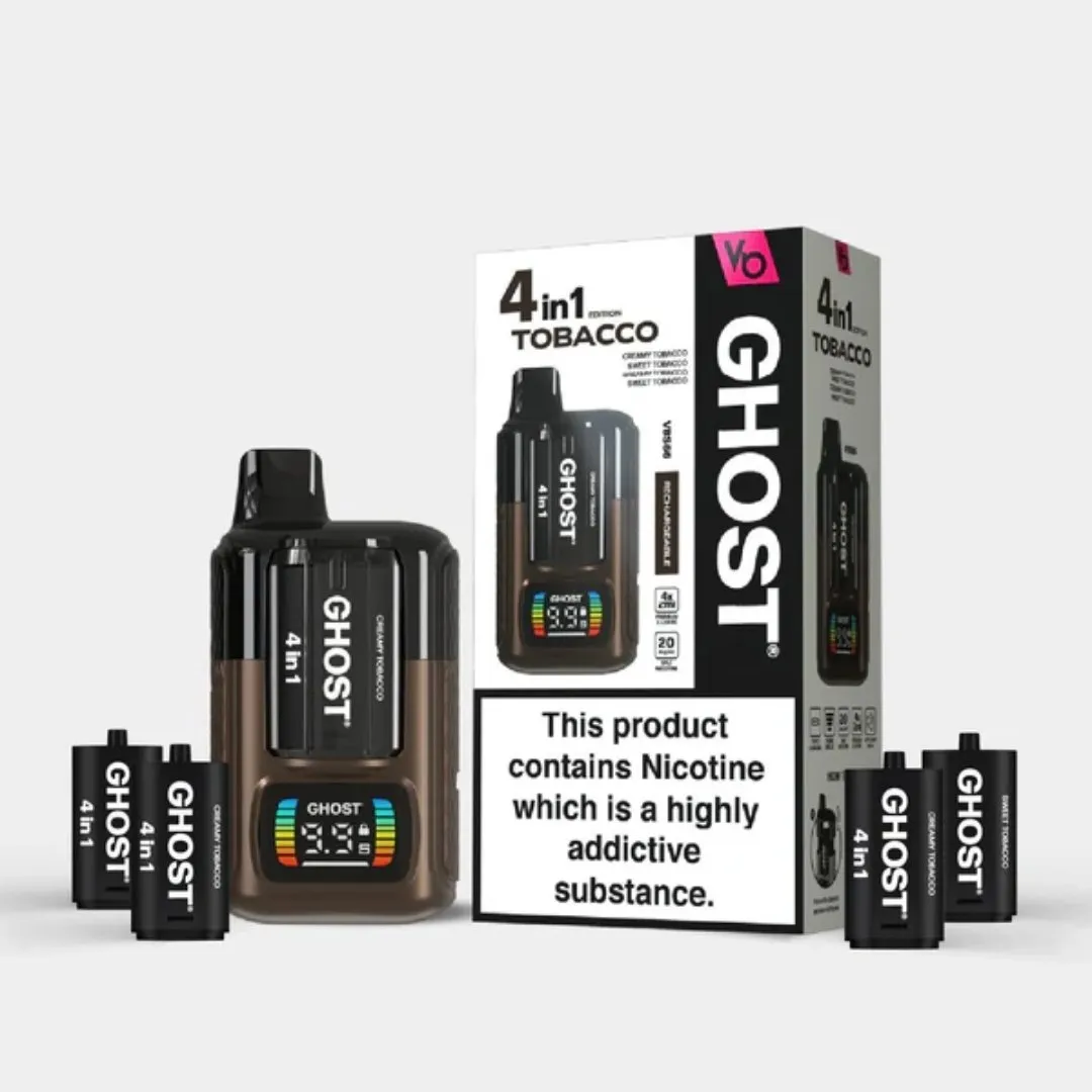 Vapes Bars Ghost 4-in-1 Prefilled Vape Kit - Only In £5.39