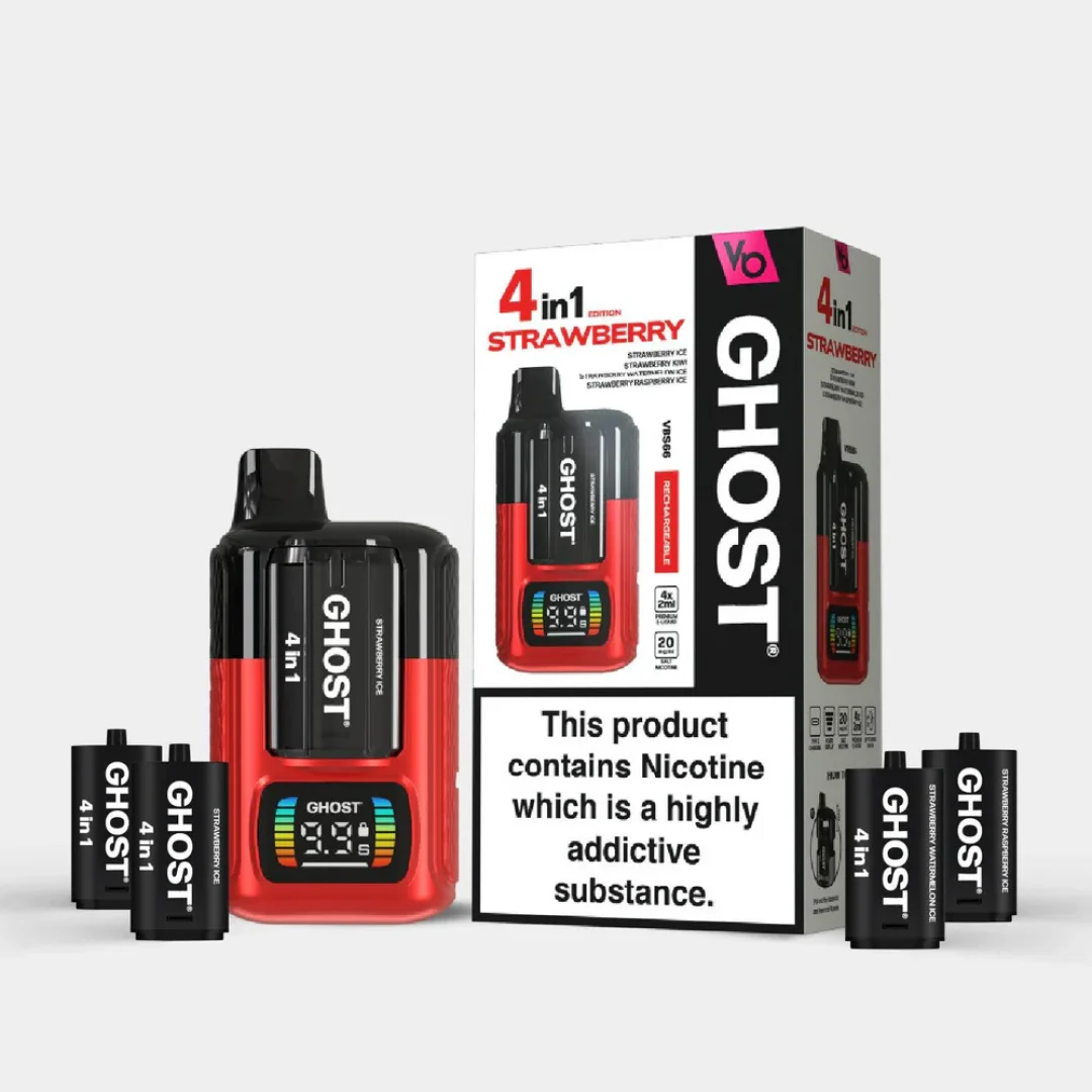 Vapes Bars Ghost 4-in-1 Prefilled Vape Kit - Only In £5.39