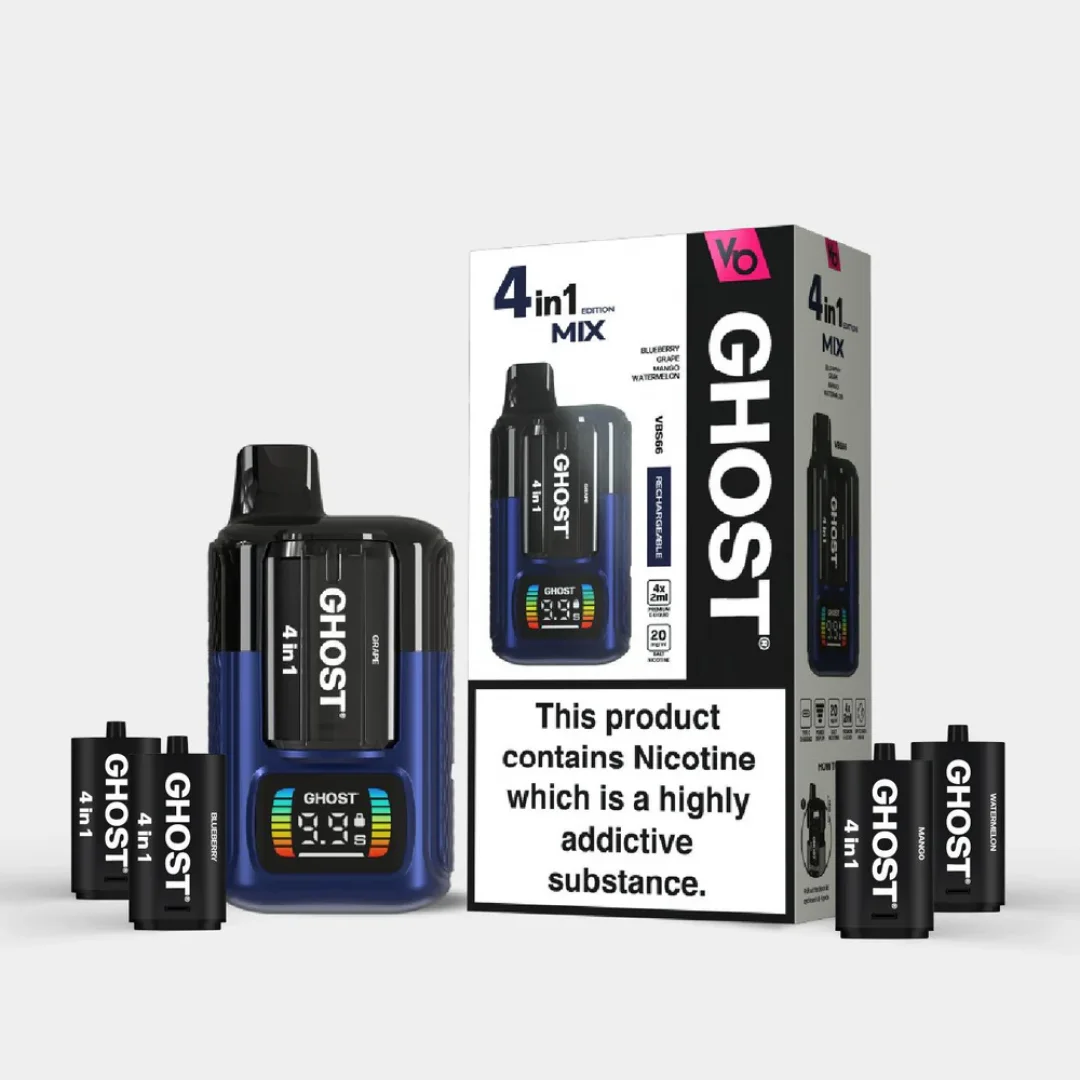Vapes Bars Ghost 4-in-1 Prefilled Vape Kit - Only In £5.39