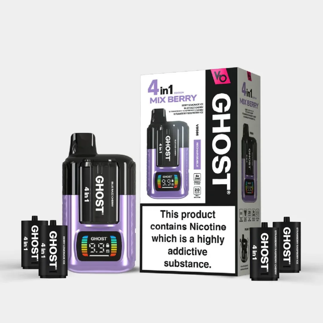 Vapes Bars Ghost 4-in-1 Prefilled Vape Kit - Only In £5.39